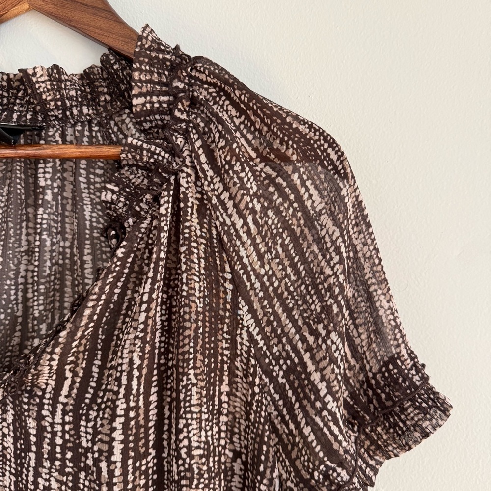 Massimo Brown Patterned Mini Dress - Picture 6 of 9
